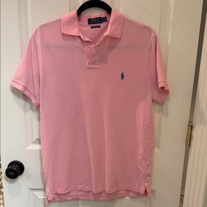 Polo by Ralph Lauren Men's Light Pink Polo custom slim fit. Like new. Worn once